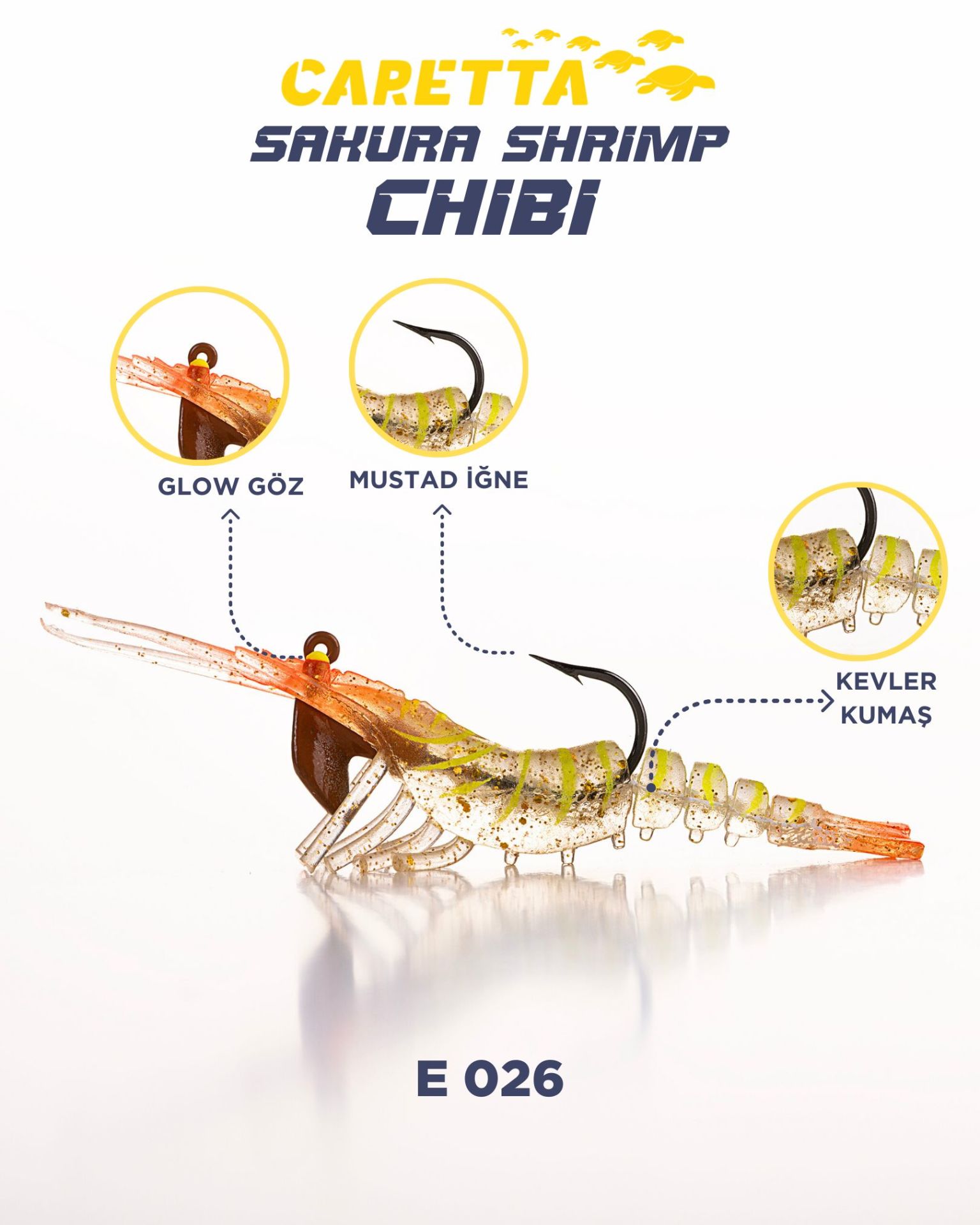 CARETTA SAKURA SHRIMP CHİBİ 3.7g 50mm E 026