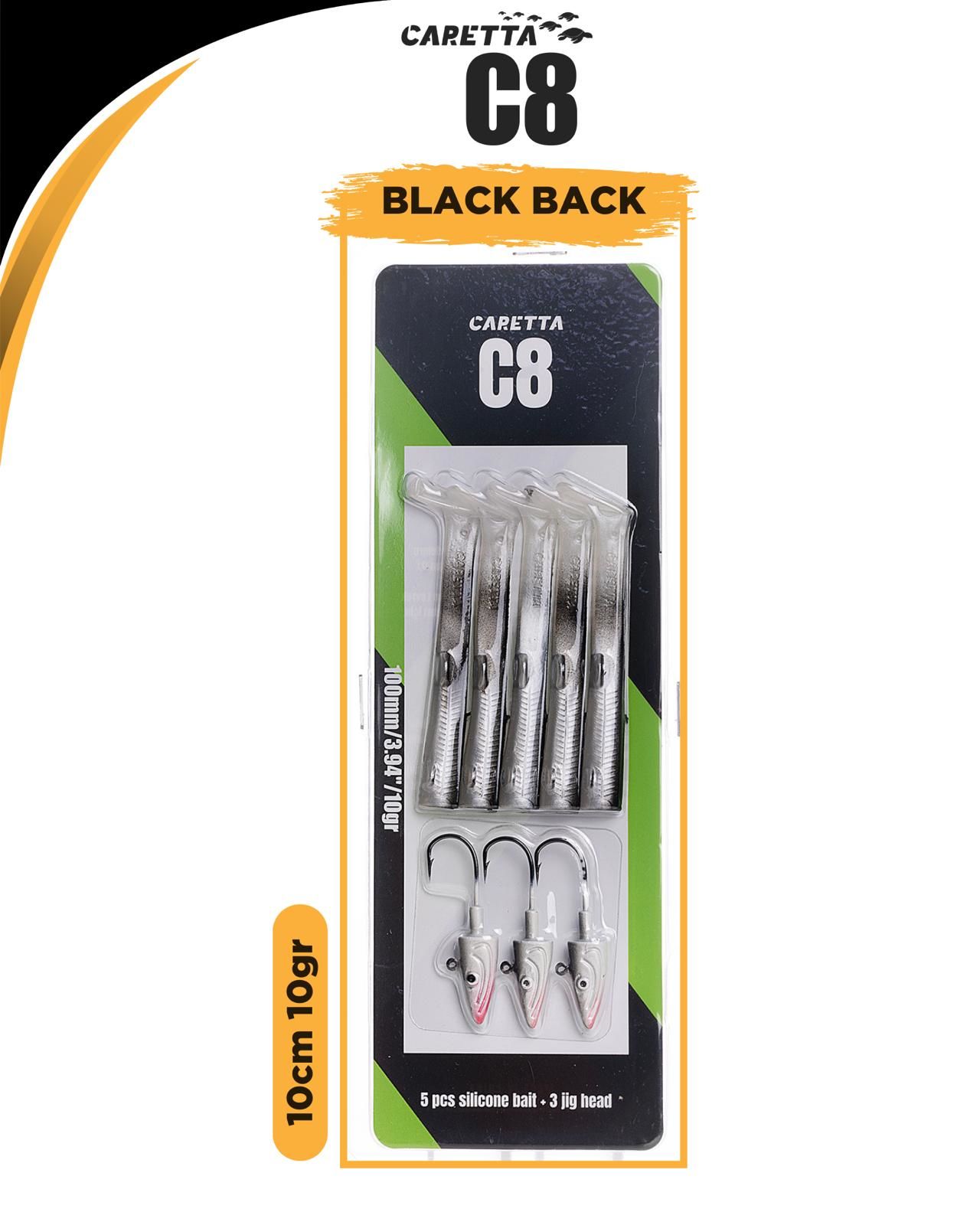 Caretta C8 10 Cm 10 G Black Back