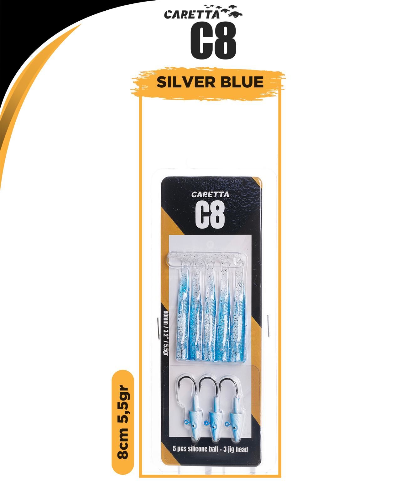 Caretta C8 8 Cm 5.5 G Silver Blue
