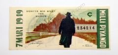 7 Mart 1949 Dörtte bir bilet - Milli Piyango - Efemera