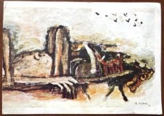 Bedri Rahmi Eyüboğlu - Roche / 17x24 Tebrik kartı