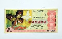 30 Nisan 1979 Yarım bilet - Milli Piyango - Efemera