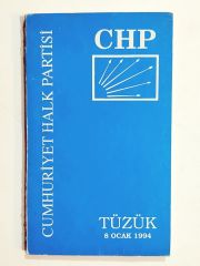 CHP Tüzük 8 Ocak 1994 - Kitap