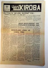 Yeni Kıroba gazetesi, 4 Temmuz 1989 Aydın - Efemera