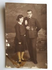 Subay ve eşi - Kayseri hatırası 1930 / Fotoğraf