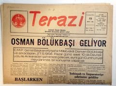 Zonguldak Terazi gazetesi, 23 Mayıs 1956 - Efemera