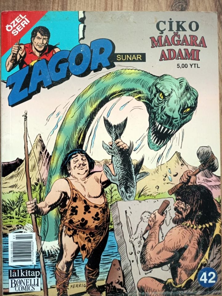 Zagor Sunar - Çiko mağara adamı - Sayı : 42 - Lal kitap / Çizgi Roman