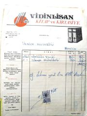 Vidinlisan Kitap ve Kırtasiye - BALIKESİR / Fatura - Efemera