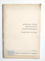 Sofralık üzüm ihracatının geliştirilmesi ... - Kitap