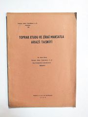 Toprak etüdü ve zirai maksatla arazi tasnifi - Kitap