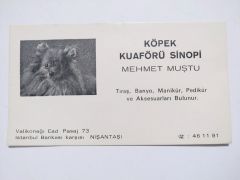 Köpek kuaförü Sinopi - Mahmet MUŞTU NİŞANTAŞI - Kartvizit
