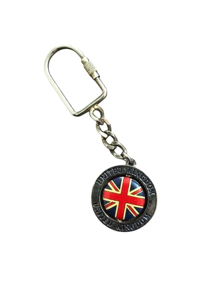 United Kingtom / İngiltere bayraklı, hareketli anahtarlık