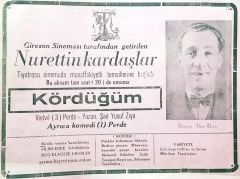 Gireson Sineması, Nurettin kardaşlar Sinema reklamı GİRESUN - Gazete. dergi reklamı