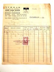 Nurhas Madeni eşya imalathanesi ve hurda alım  / Fatura - Efemera