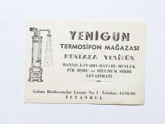 Yenigün Termosifon mağazası Galata - Kartadres