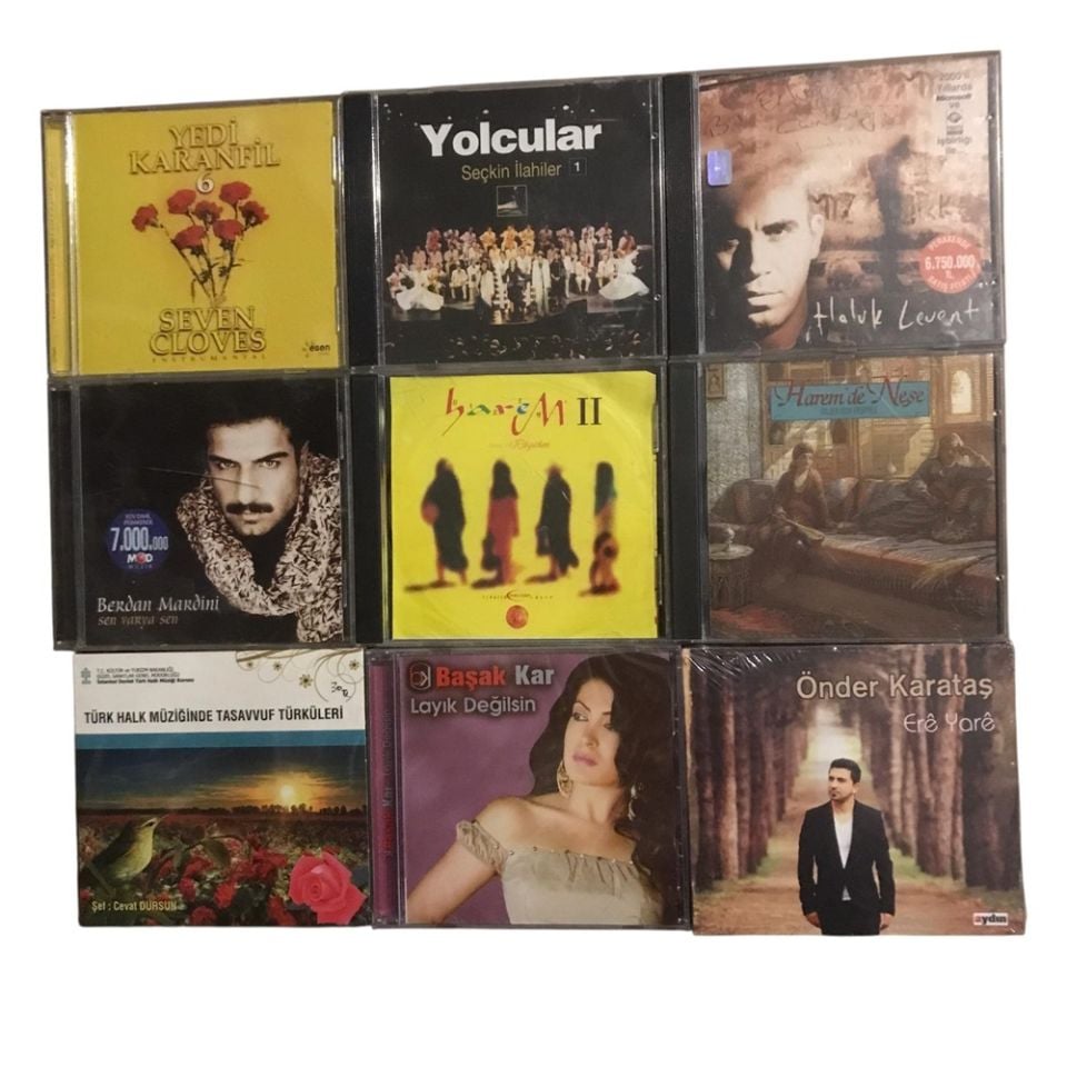 9 Adet CD - Haluk LEVENT, Berdan MARDİNİ, Yedi karanfil, Tasavvuf türküleri, Harem 2