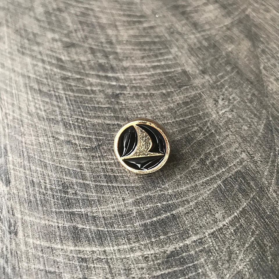 Türk Hava Yolları - Siyah zemin üzerine logo / Rozet