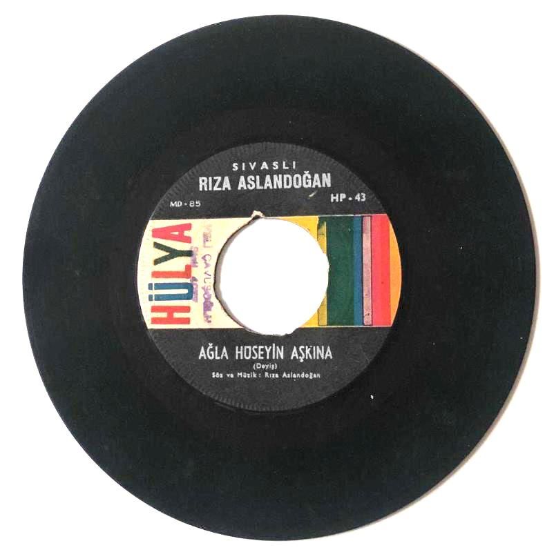 Ağla Hüseyin Aşkına - Gölde Kırmızı /Rıza Aslondoğan - 45'lik Plak