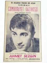Ahmet SEZGİN Tepebaşı Cumhuriyet Gazinosu - 1966 tarihli, gazete reklamı