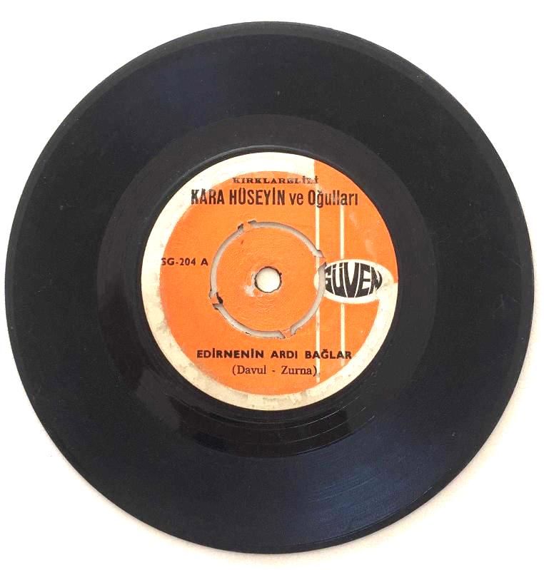 Edirnenin Ardı Bağlar - Gülo   /  Kara Hüseyin Ve Oğulları -  45'lik PLAK