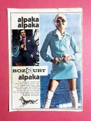 Alpaka Bozkurt kumaşları - 18x24 Dergi Gazete Reklamları