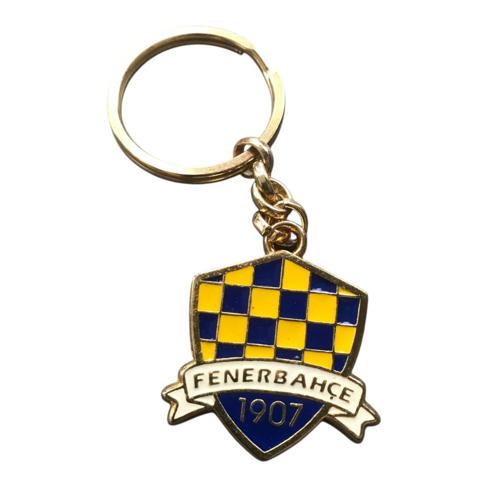 Fenerbahçe Spor Kulübü - Sarı Lacivert Damalı Anahtarlık