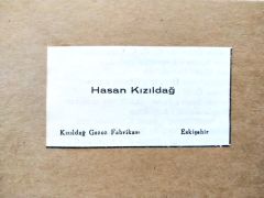 Hasan KIZILDAĞ, Kızıldağ Gazoz Fabrikası  / Dergi reklamı - Efemera