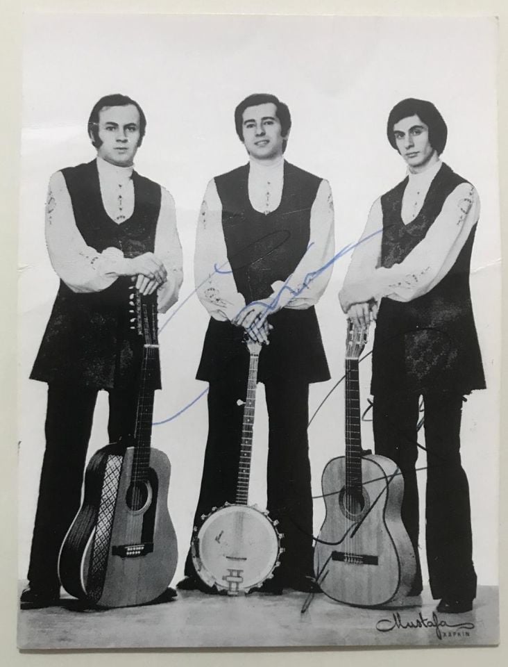 Üç Hürel - Islak imzalı, orijinal fotokart