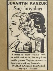Juvantin Kanzuk Saç boyaları  / Dergi reklamı - Efemera