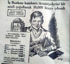 İş Bankası Kumbara ikramiyelerini bir misli....  / Dergiden çıkma reklam - Efemera
