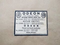 Odeon Yeni doldurulan plaklar / Dergi reklamı - Efemera