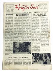 İzmir Özel Türk Koleji / Kolejin Sesi gazetesi, 27 Haziran 1952