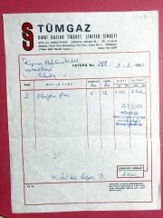 Tümgaz Sınai Gazlar Ticaret - Fatura
