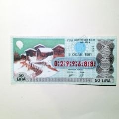 9 Ocak 1981 Dörtte bir bilet  - Milli Piyango - Efemera