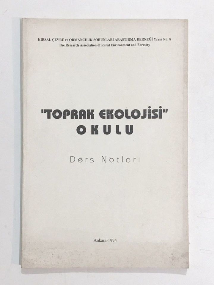 Toprak Ekoloji Okulu Ders Notları 1995 - Kitap