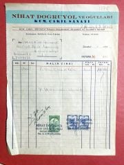 Nihat DOĞRUYOL ve Oğulları - Fatura