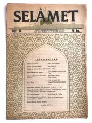 Selamet - Dini, İlmi, Ahlaki, Siyasi Haftalık Mecmua Sayı:18