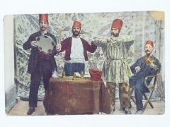 Müzisyenler ve hokkabaz - Kartpostal