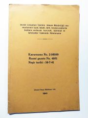 Devlet limanları İşletme Umum Müdürlüğü - Kararname No. 2-16099 Resmi gazete