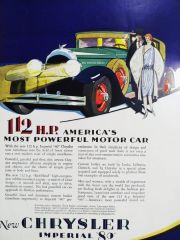 112 H.P. America's most powerful motor car.New Chrysler Imperial 80  / Dergi, gazete reklamı - Efemera