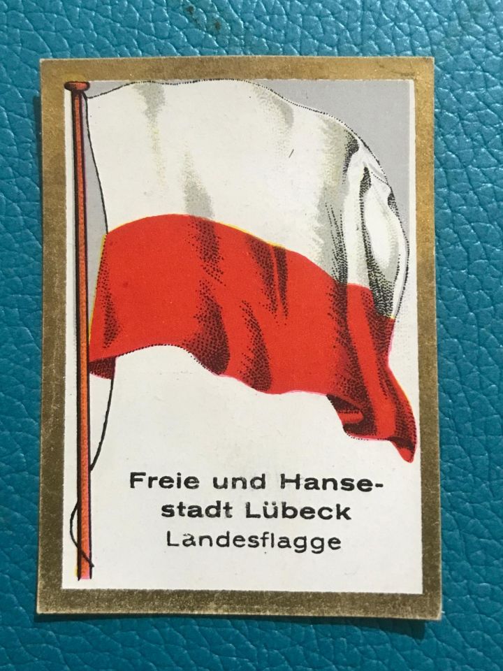 Salem sigara kartları - Lübeck bayrağı / Freie und Hanse-stadt Lübeck Landesflagge