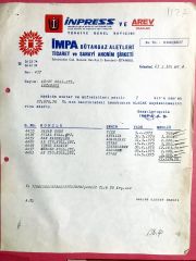 İmpa Bütangaz Aletleri - Fatura