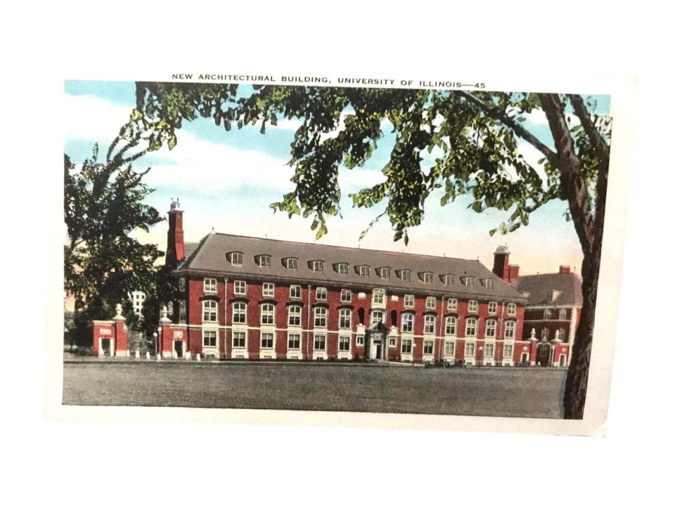 New archıtectural buıldıng unıversıty of ıllınoıs - 1960'lı yıllara ait kartpostal / Arkası yazısız
