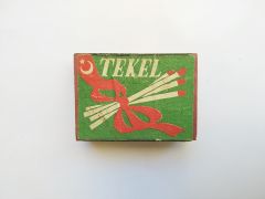 Tekel Ay yıldızlı ahşap kasa kibrit