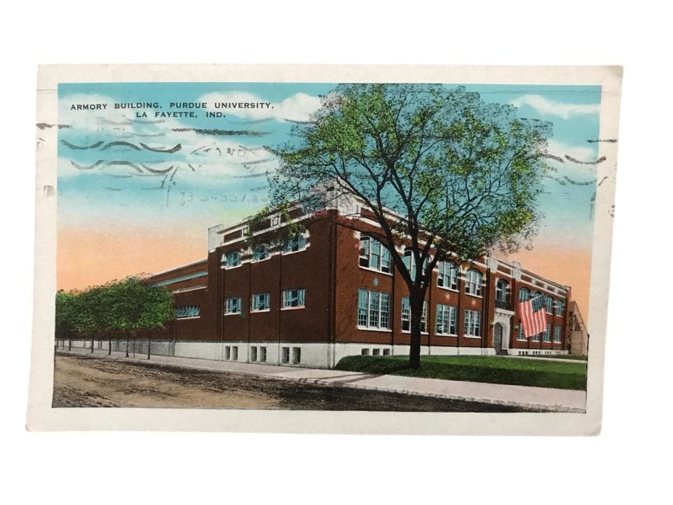 Armory Buıldıng Purdue Unıversıty - 1960'lı yıllara ait kartpostal / Postadan geçmiş