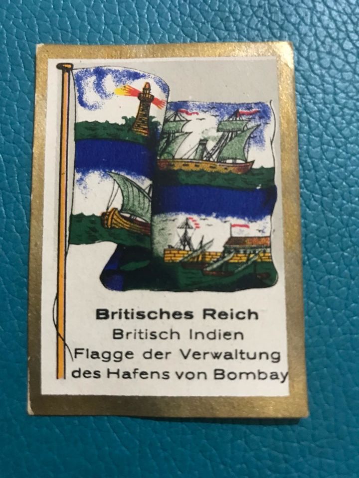 Salem sigara kartları - Britanya İmparatorluğu Bombay Limanı yönetimininHindistan bayrağı