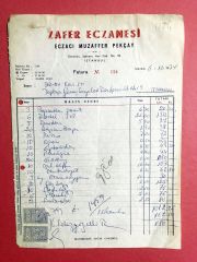 Zafer Eczanesi Eminönü - Fatura