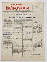ESKİŞEHİR İşçi Postası gazetesi, 26 Ocak 1952 - Efemera