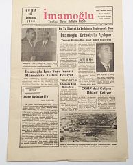 Adana İmamaoğlu gazetesi, 12 Temmuz 1968 - Efemera