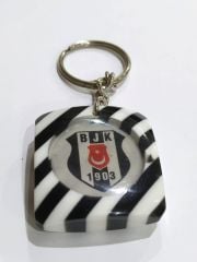 Beşiktaş / BJK - Polyester kalın Beşiktaş armalı anahtarlık